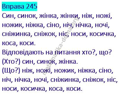Вправа 245 гдз українська мова 2 клас Кравцова Н. М. Романова В. М. 2019