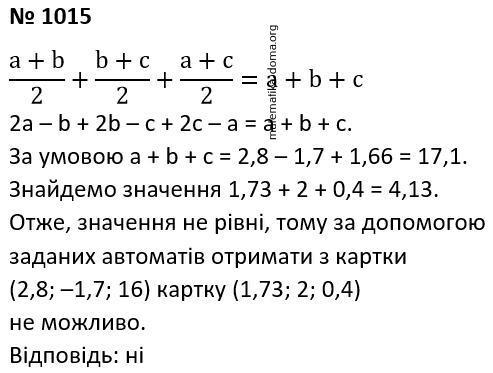 Вправа 1015 гдз 7 клас алгебра Мерзляк Полонський