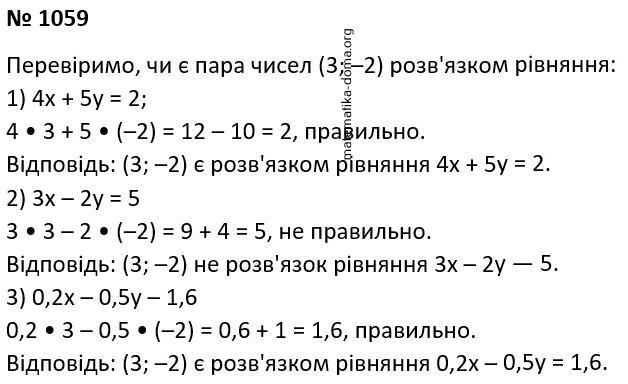 Вправа 1059 гдз 7 клас алгебра Мерзляк Полонський