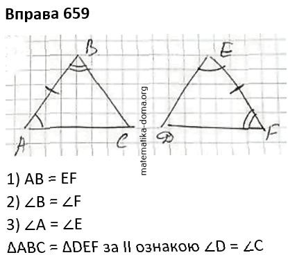 Вправа 659 гдз 7 клас геометрія Бурда Тарасенкова