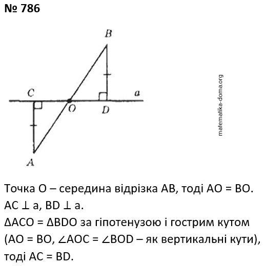 Вправа 786 гдз 7 клас геометрія Бурда Тарасенкова