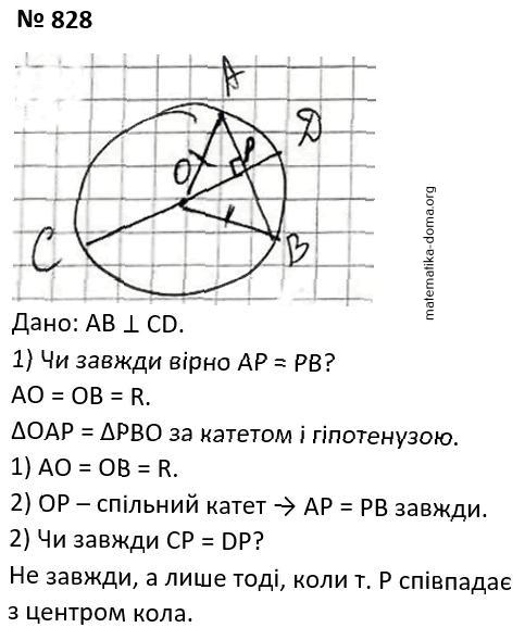 Вправа 828 гдз 7 клас геометрія Бурда Тарасенкова