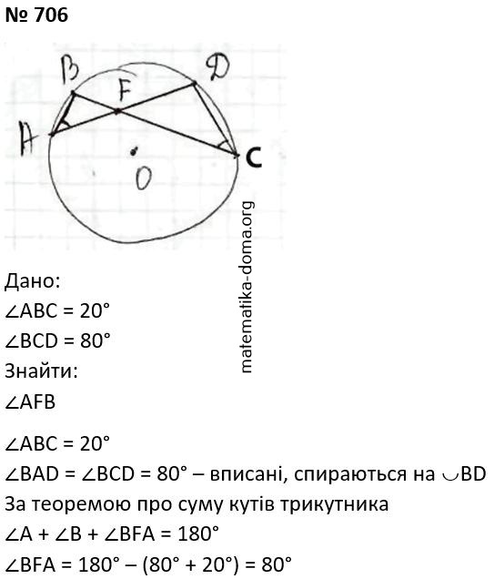 Вправа 706 геометрія Істер гдз 7 клас