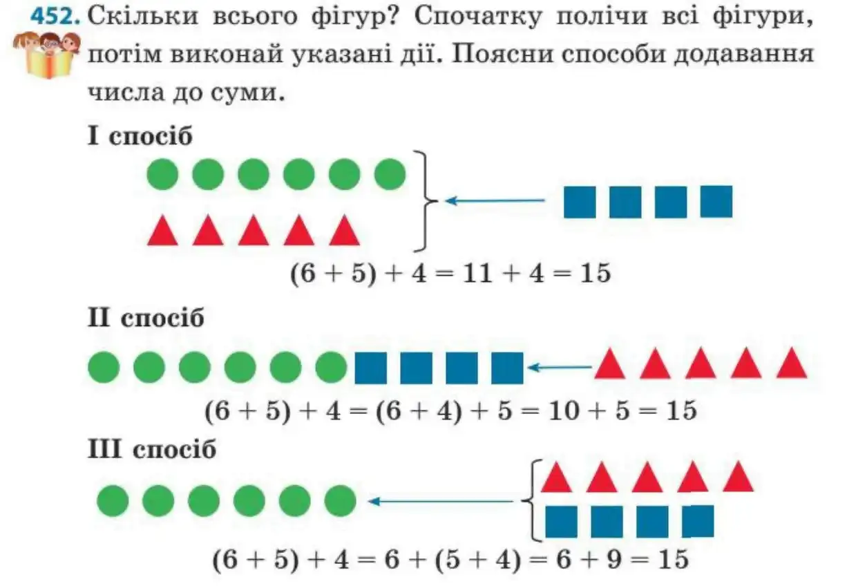 Зображення умови задачі номер 452 з підручника Математика 3 клас Заїка