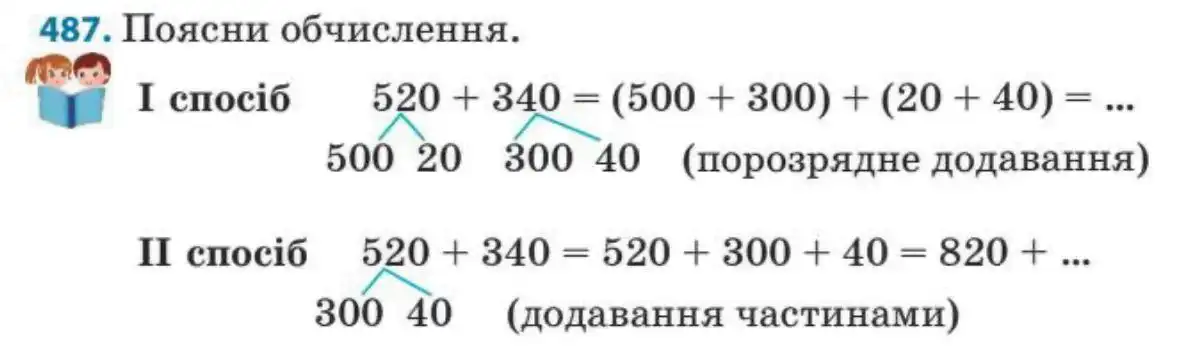 Зображення умови задачі номер 487 з підручника Математика 3 клас Заїка