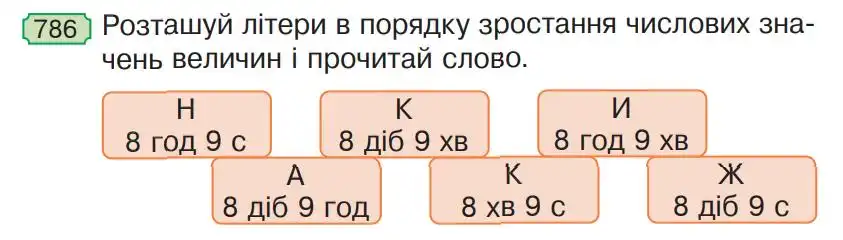Зображення умови задачі номер 786 з підручника Математика 4 клас Будна