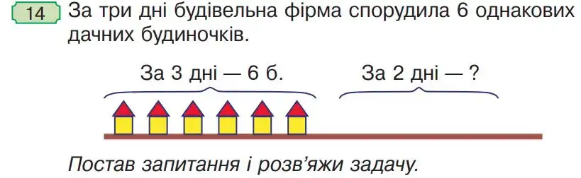 Зображення умови задачі номер 14 з підручника Математика 4 клас Гісь