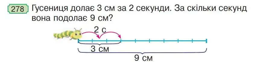 Зображення умови задачі номер 278 з підручника Математика 4 клас Гісь