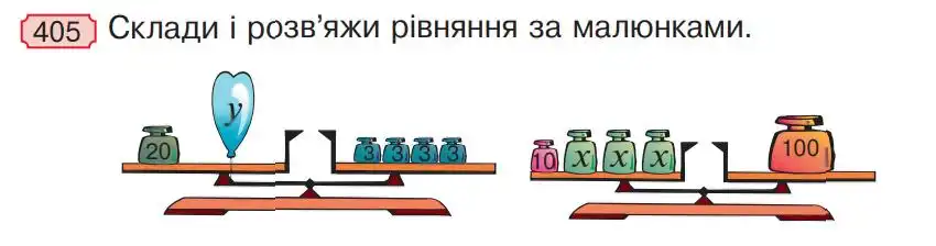Зображення умови задачі номер 405 з підручника Математика 4 клас Гісь