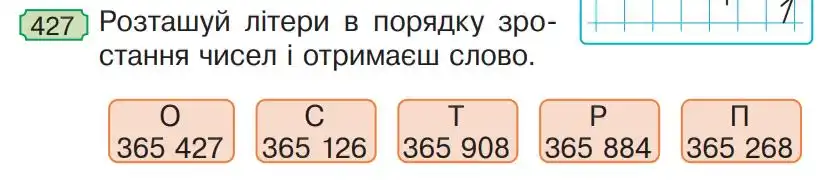 Зображення умови задачі номер 427 з підручника Математика 4 клас Гісь