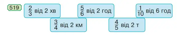 Зображення умови задачі номер 519 з підручника Математика 4 клас Гісь