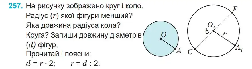 Зображення умови задачі номер 257 з підручника Математика 4 клас Заїка