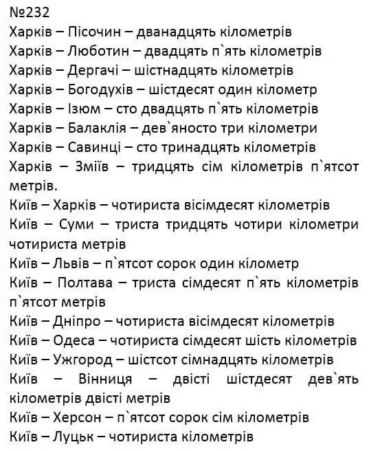 Зображення розв'язку вправи номер 232 з ГДЗ Українська Мова 4 клас Кравцова