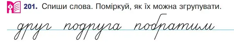 Зображення умови вправи номер 201 з підручника Українська Мова 4 клас Варзацька