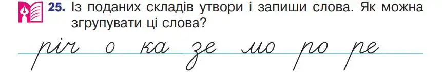 Зображення умови вправи номер 25 з підручника Українська Мова 4 клас Варзацька