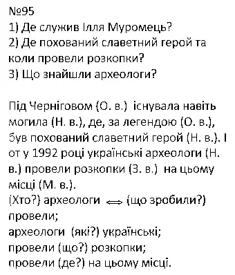 Зображення розв'язку вправи номер 95 з ГДЗ Українська Мова 4 клас Варзацька