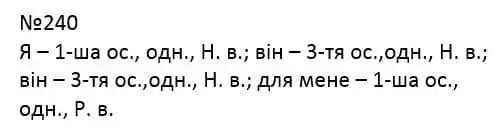 Зображення розв'язку вправи номер 240 з ГДЗ Українська Мова 4 клас Захарійчук
