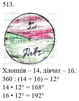 Зображення розв'язку задачі номер 513 з ГДЗ Математика 5 клас Беденко