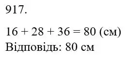Зображення розв'язку задачі номер 917 з ГДЗ Математика 5 клас Беденко