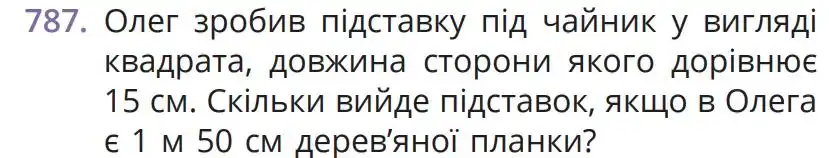 Зображення умови задачі номер 787 з підручника Математика 5 клас Бевз