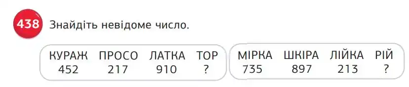 Зображення умови задачі номер 438 з підручника Математика 5 клас Біос
