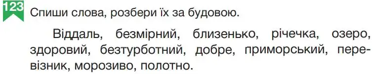 Зображення умови вправи номер 123 з підручника Українська Мова 5 клас Гапон