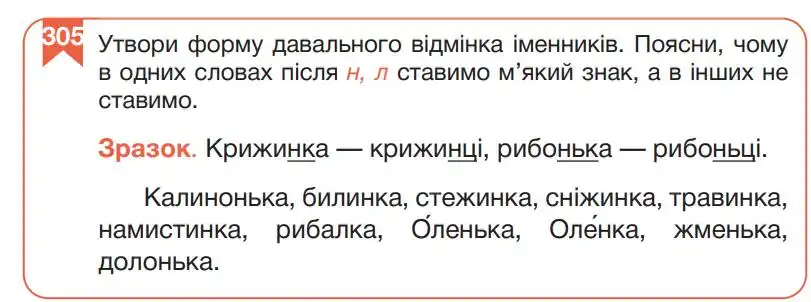Зображення умови вправи номер 305 з підручника Українська Мова 5 клас Гапон