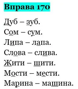 Зображення розв'язку вправи номер 170 з ГДЗ Українська Мова 5 клас Глазова