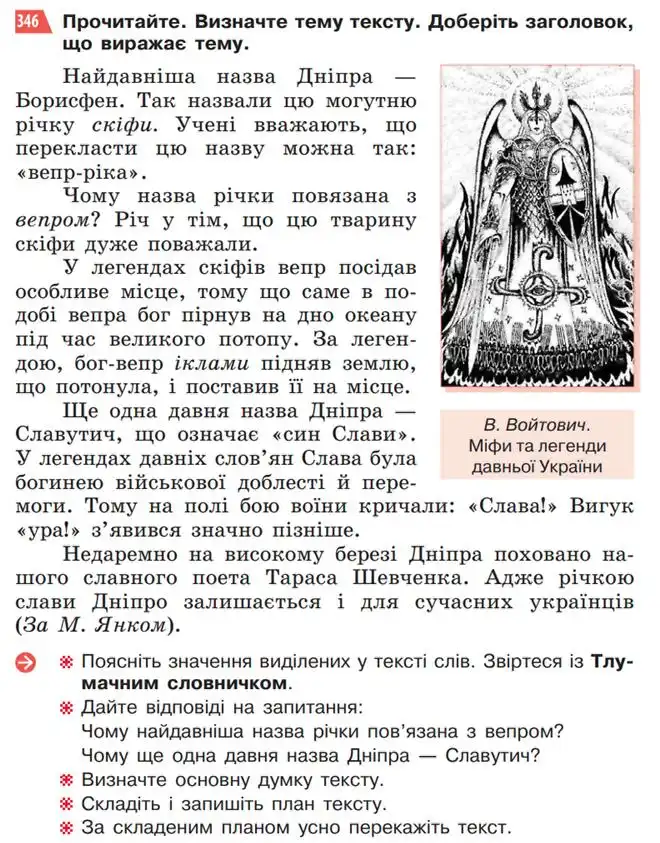Зображення умови вправи номер 346 з підручника Українська Мова 5 клас Глазова