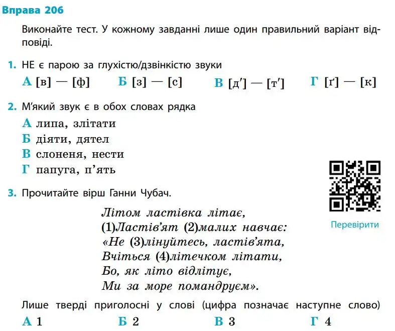 Зображення умови вправи номер 206 з підручника Українська Мова 5 клас Літвінова