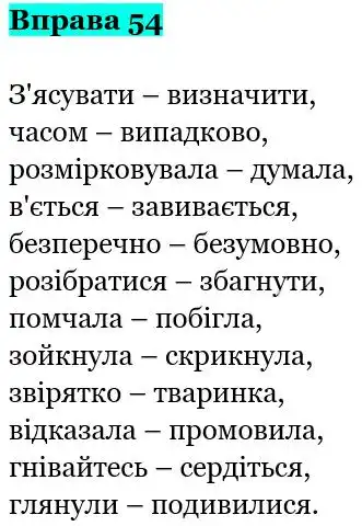 Зображення розв'язку вправи номер 54 з ГДЗ Українська Мова 5 клас Онатій