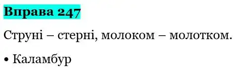 Зображення розв'язку вправи номер 247 з ГДЗ Українська Мова 5 клас Панчук
