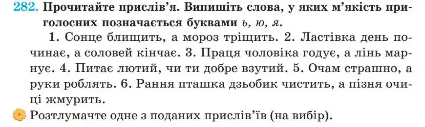 Зображення умови вправи номер 282 з підручника Українська Мова 5 клас Панчук