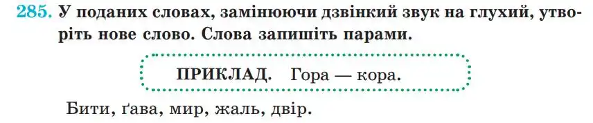 Зображення умови вправи номер 285 з підручника Українська Мова 5 клас Панчук