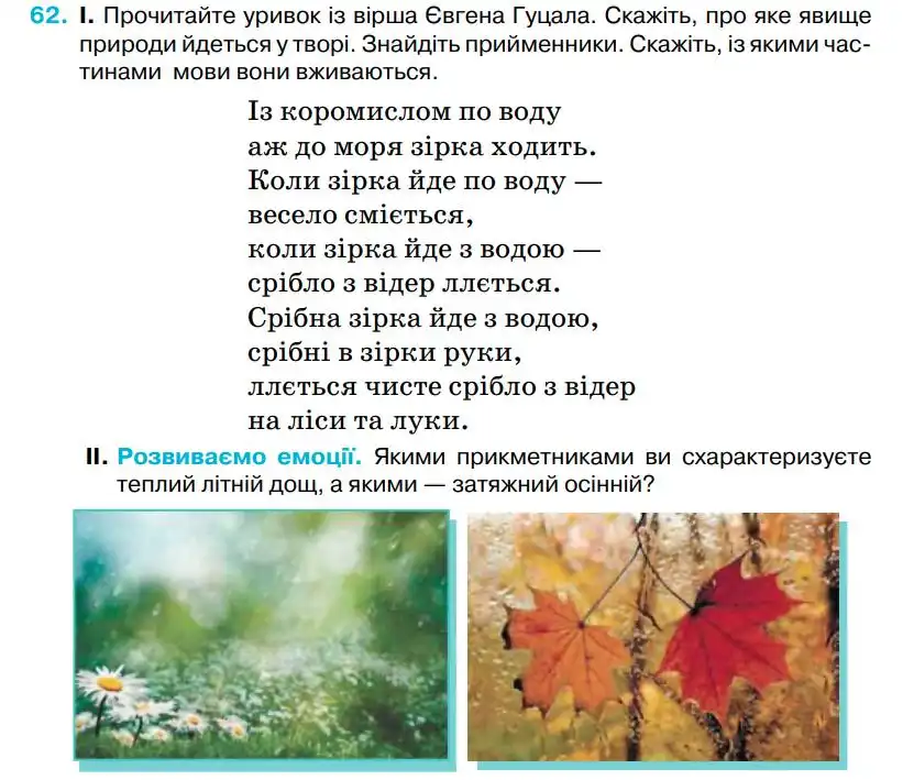 Зображення умови вправи номер 62 з підручника Українська Мова 5 клас Ворон