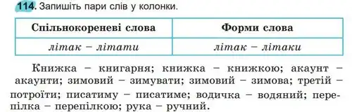 Зображення умови вправи номер 114 з підручника Українська Мова 5 клас Заболотний