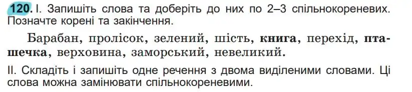 Зображення умови вправи номер 120 з підручника Українська Мова 5 клас Заболотний