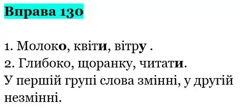 Зображення розв'язку вправи номер 130 з ГДЗ Українська Мова 5 клас Заболотний