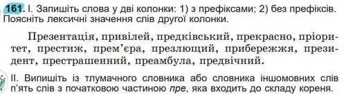 Зображення умови вправи номер 161 з підручника Українська Мова 5 клас Заболотний