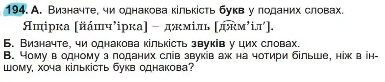 Зображення умови вправи номер 194 з підручника Українська Мова 5 клас Заболотний