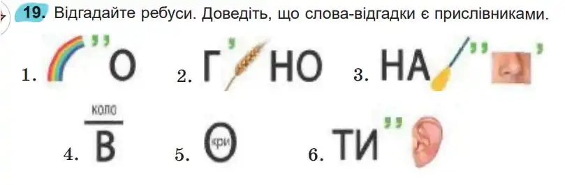 Зображення умови вправи номер 19 з підручника Українська Мова 5 клас Заболотний