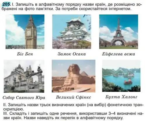 Зображення умови вправи номер 205 з підручника Українська Мова 5 клас Заболотний