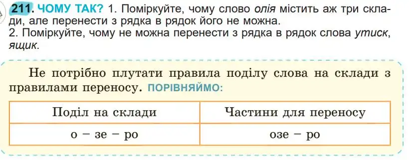 Зображення умови вправи номер 211 з підручника Українська Мова 5 клас Заболотний