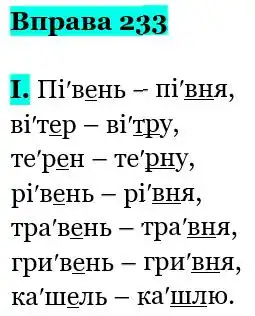 Зображення розв'язку вправи номер 233 з ГДЗ Українська Мова 5 клас Заболотний