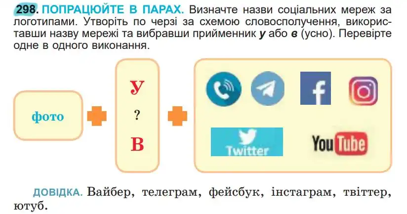 Зображення умови вправи номер 298 з підручника Українська Мова 5 клас Заболотний
