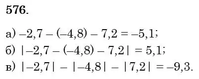 Зображення розв'язку задачі номер 576 з ГДЗ Математика 6 клас Бевз