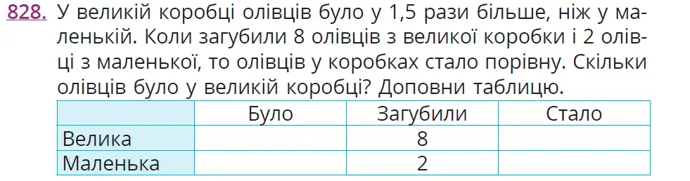 умова задачі № 828