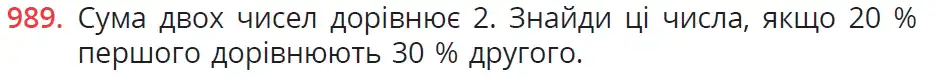 умова задачі № 989
