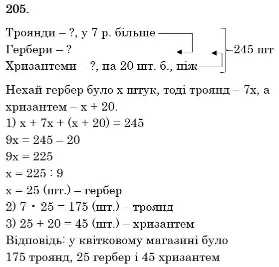 розв'язок задачі № 205