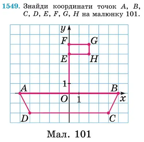 Зображення умови задачі номер 1549 з підручника Математика 6 клас Істер